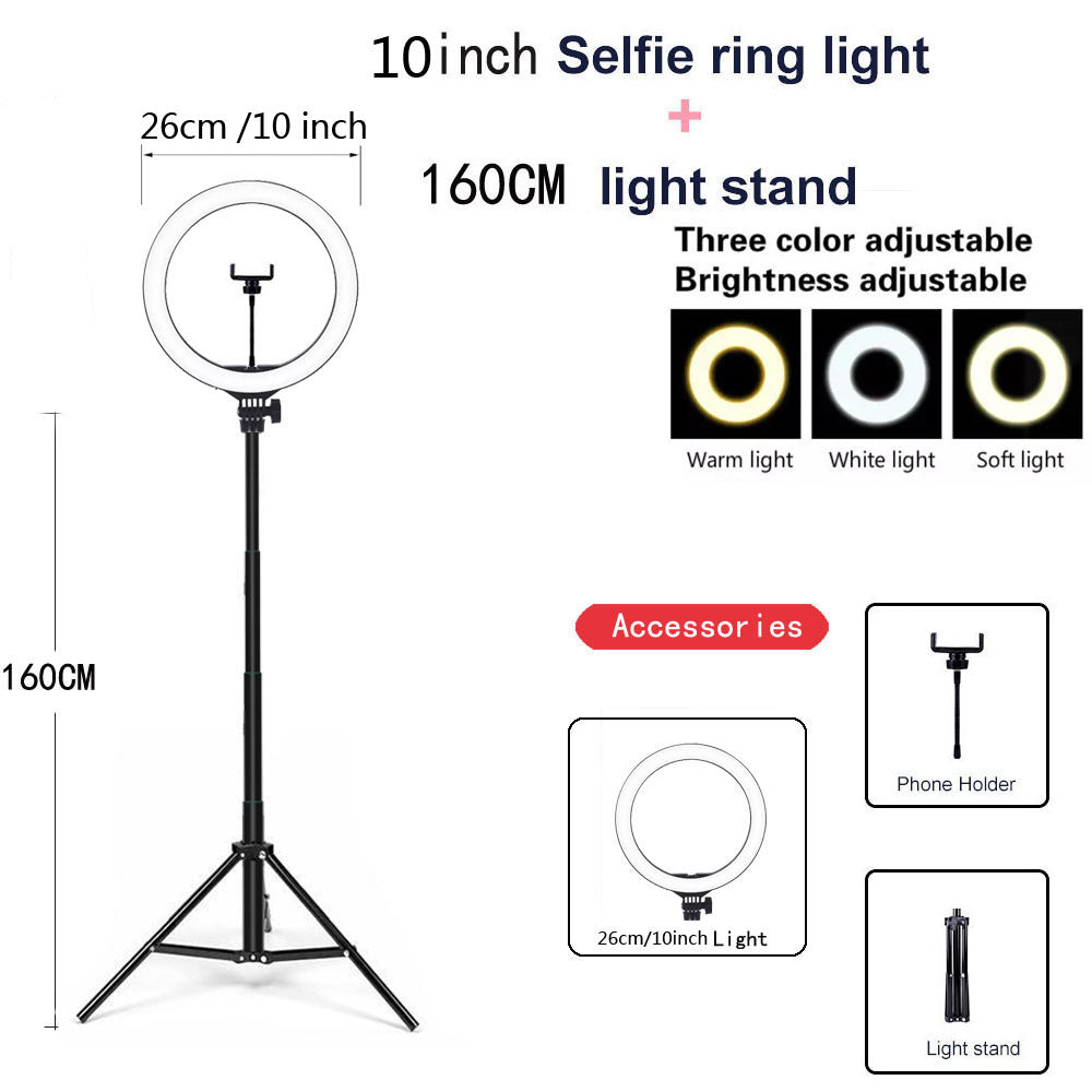 Dimmable USB Ring Light with Tripod for Apple & More