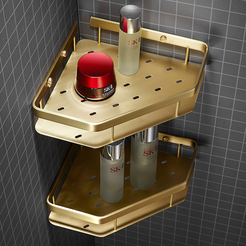 Copper Bathroom Wall Storage Rack